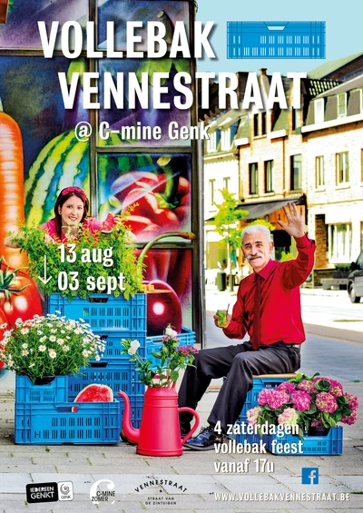 Vollebak Vennestraat, totaalconcept straatfeest, door vzw LABO voor stad Genk