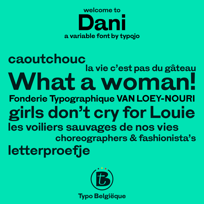 Font Dani, Typo Belgiëque, Studio Type
